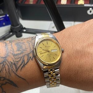 Bulova Two-Tone Gold and Silver Watch